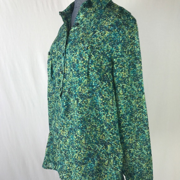 Talbots SP Green Light Button Down Top - Picture 5 of 8